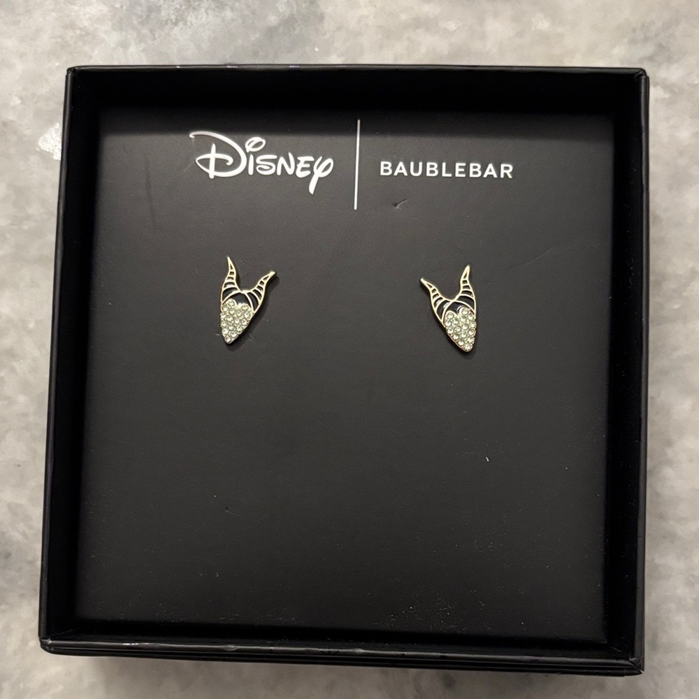 BaubleBar Disney Sleeping Beauty Maleficent Stud Earrings NWB